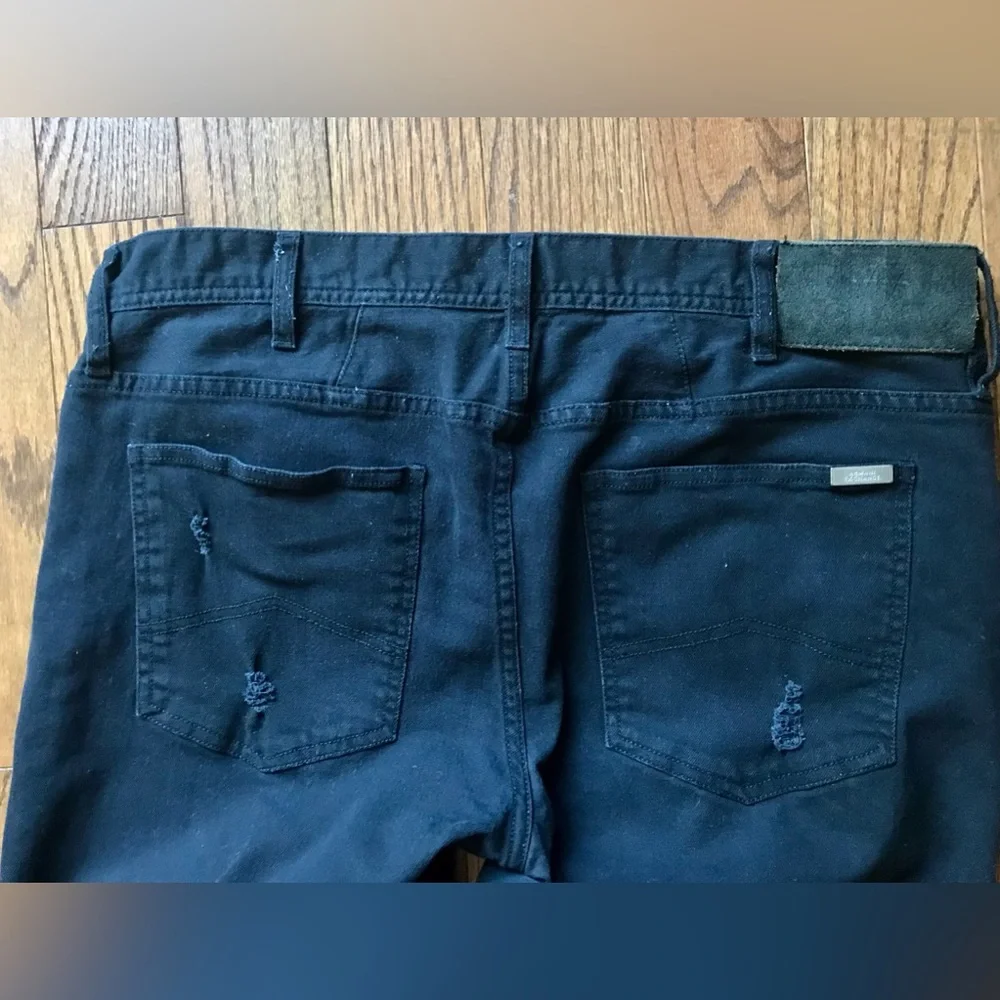 Armani A /X Black Distressed black Denim  size 38 - Picture 7 of 9